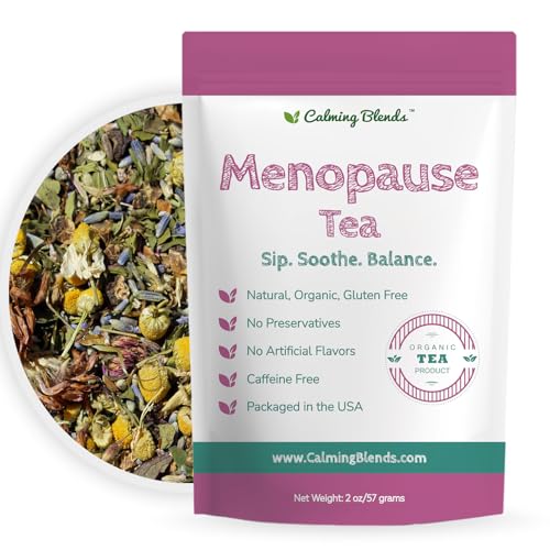 Calming Blends Menopause Tea | Gentle Support for Hot Flashes, Sleep & Mood | 36 Cups | Organic...