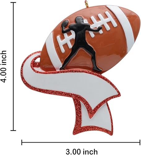 Miniatura 5 de Adorno de Navidad para niño de fútbol personalizado, adorno de jugador de fútbol para equipo, atleta, fanático de los deportes, adorno de Navidad