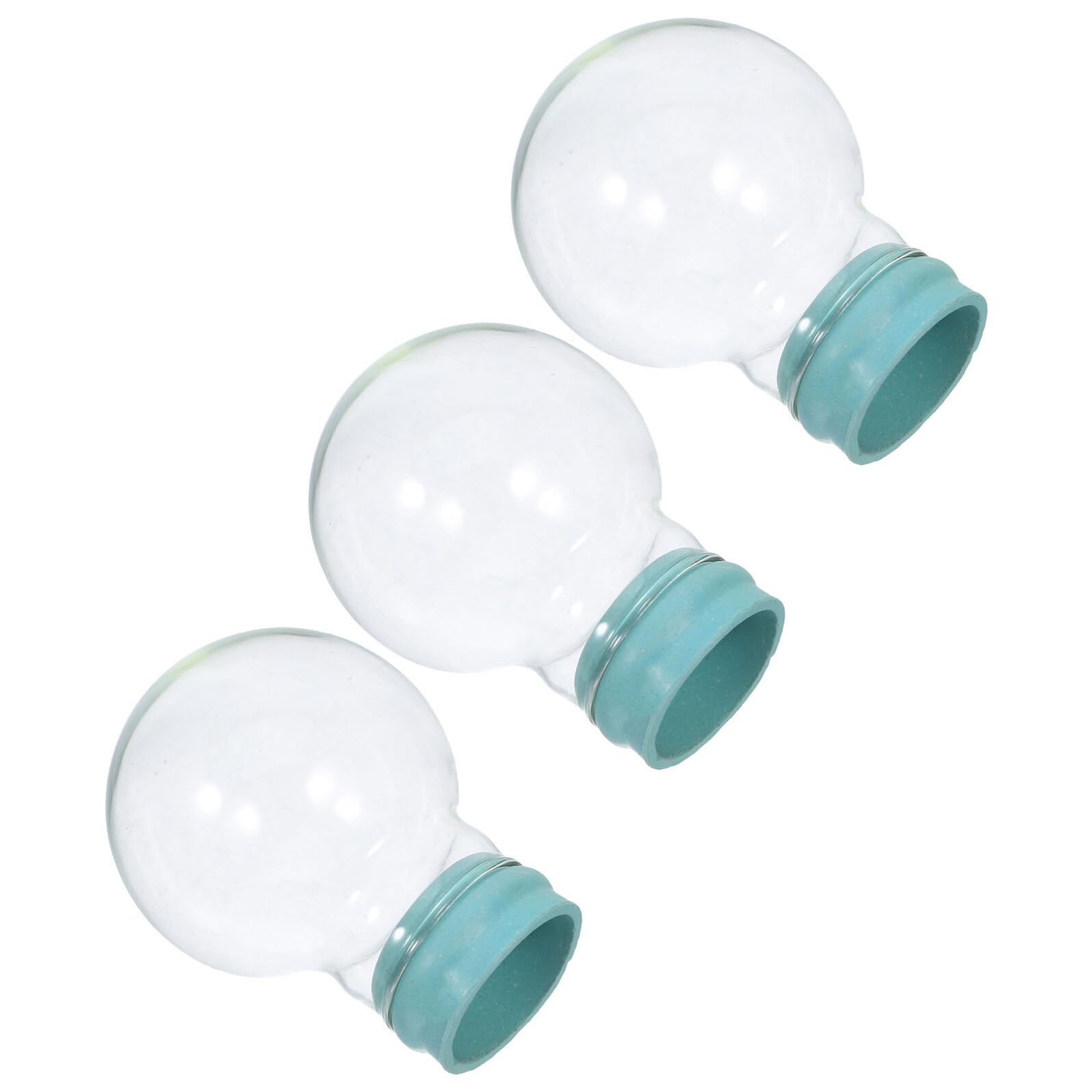 GARVALON 3pcs 45mm DIY Snow Globe Kit with Glass Domes and Rubber Caps for Crafting Water Globes, Terrariums, and Home Decoration Accessories for Christmas and Party Use