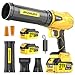 Akku-Laubbläser, Bürstenloser Motor mit 2 x Akkus,Leaf Blower Max 900000RPM, Luftmenge 800m³/h,3 DüSen, 1,82 Lbs Leicht – Ideal FüR Laub/Schnee/Staub/Kohlensto...