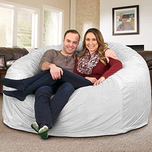 Miniatura 2 de ULTIMATE SACK 6000 (6 pies) Funda para silla puff en varios colores solo funda (6000, piel marfil)