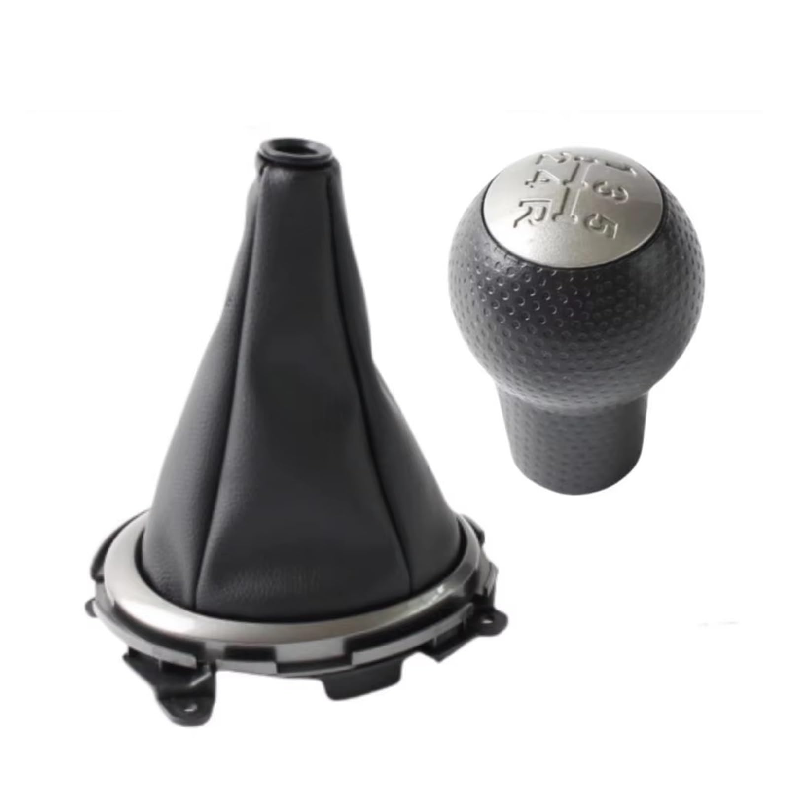 Ghqfrop 2Pcs Transmission Gear Shift Knob For Fit For Jazz 2009-2015 5 Speed Car Manual Gear Lever Shift Knob Gaitor Boot Cover Car Gear Stick Knob(2Pcs)