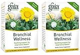 Gaia Herbs Bronchial Wellness Herbal Tea, 16 Tea Bags (Pack of 2) - Soothing Support, Promotes Respiratory Health, Caffeine Free