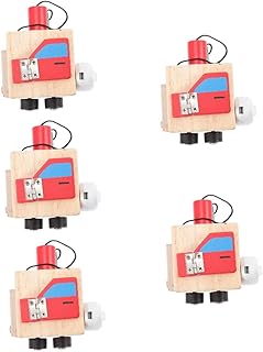 ibasenice 5 Peças Placa Ocupada Crianças Brinquedos De Madeira Brinquedos Educativos Para Crianças Brinquedos Para Crianças Montessori Ônibus Ocupado Placa Sensorial Para Crianças Cubo