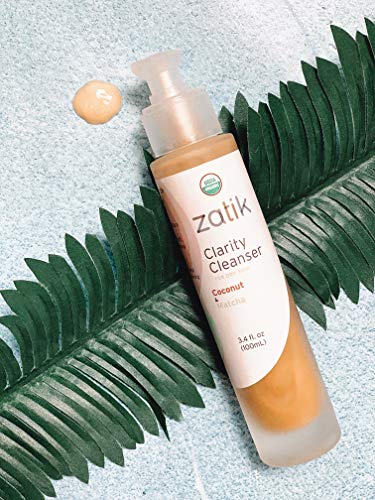 Zatik Organic Cnut & Matcha Clarity Cleanser, 3.4 Fz #TOP5