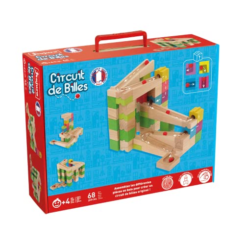 Circuit de billes Jeujura 8366 : le cadeau d'anniversaire traditionnel en bois idéal