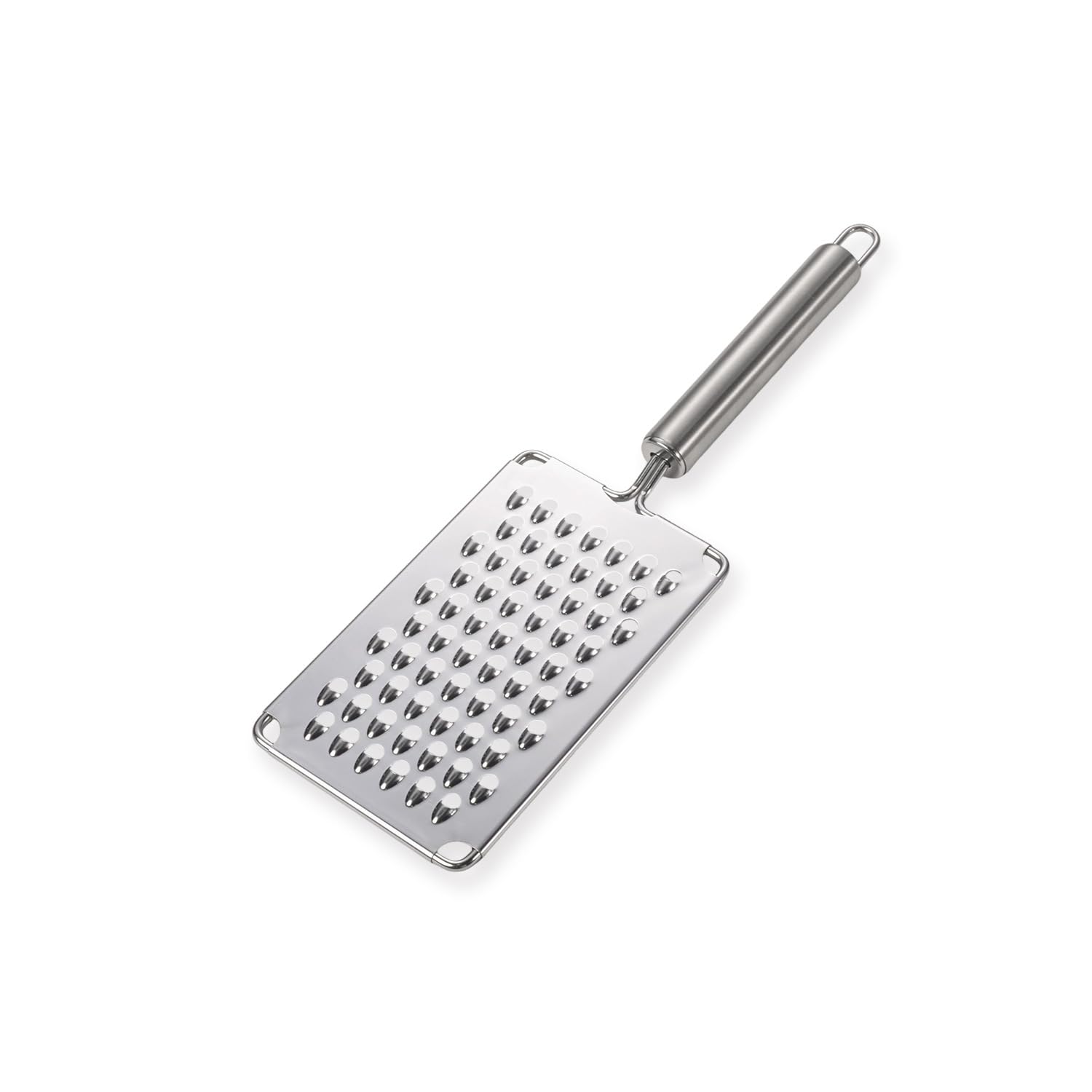 QIALAI Stainless Steel Grater with Tubular Handle, Large Hole Slicer for Vegetables, Cheese, Lemon - Multiuse Kitchen Grater Tool, 29cm Kitchen Gadget for Home Use