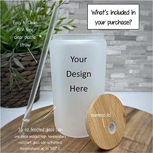 Sandpiper Ink - 16/20Oz Frosted Glass With Bamboo Lid And Plastic Straw - Summer (Butterfly #1, 16Oz) #TOP3
