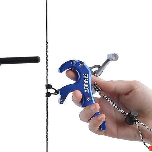 SHARROW Archery Release Aids - Accesorios compuestos de arco, 4 dedos, para liberación de arco