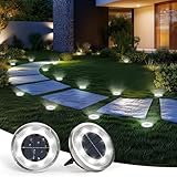 Solpex Juego de 2 luces solares para exteriores, patio y caminos (blanco frío)