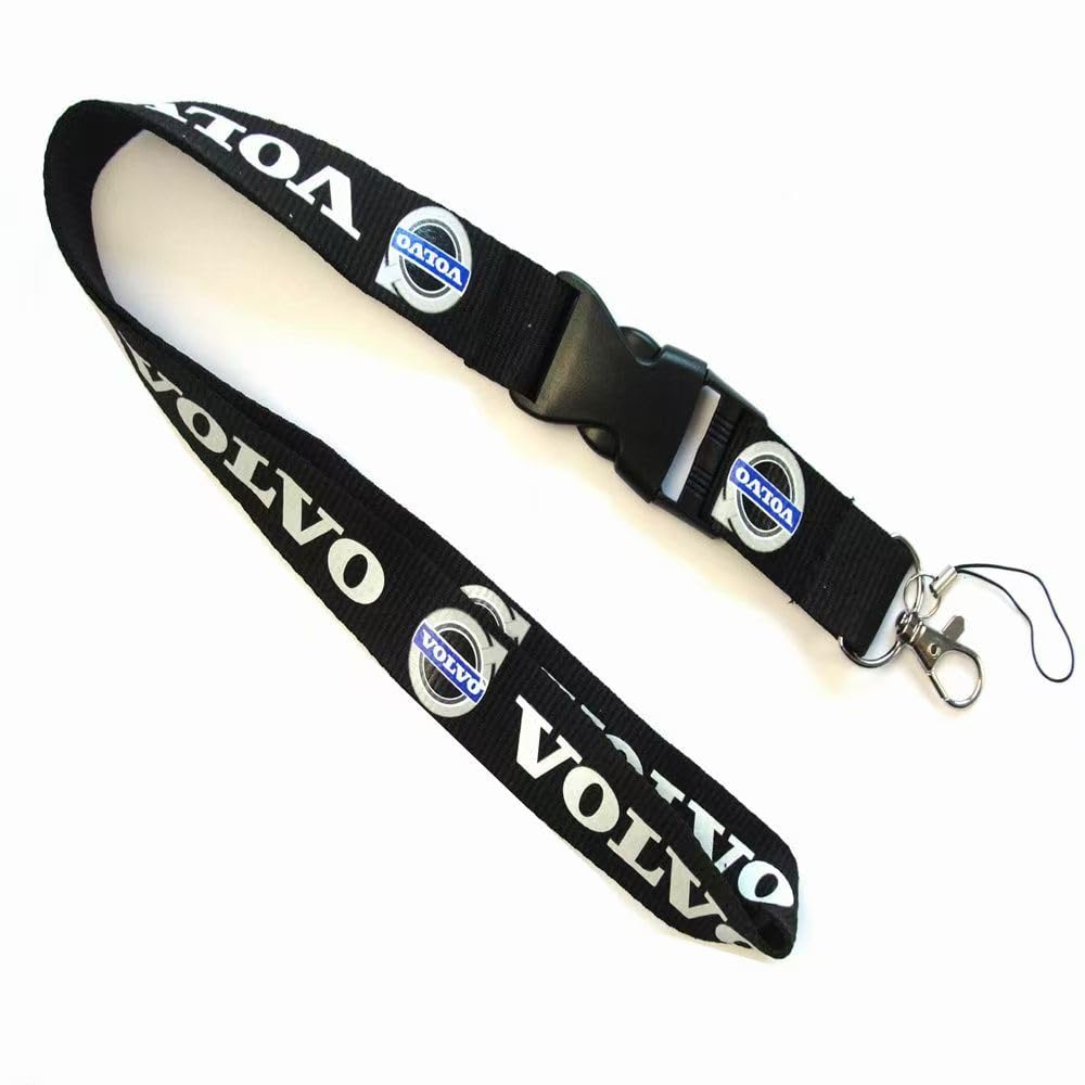XYZNB Nylon Car Keychain Neck Straps Key Lanyard Car Accessories. For Volvo V40, V50, V60, V90, XC40, XC60, XC70