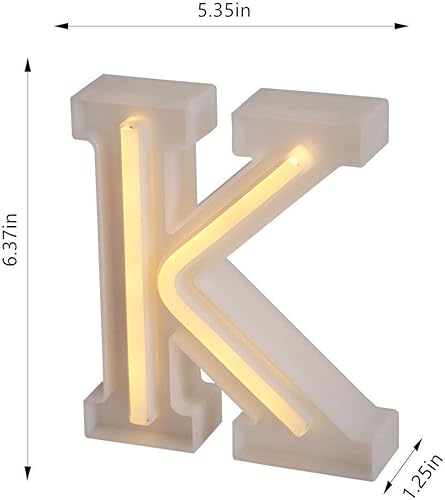 Miniatura 4 de GUOCHENG Letras de neón LED Carpa de luz alfabeto letrero de neón decorativo luces para el hogar boda Navidad cumpleaños fiesta tienda K