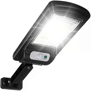 Luminaria Solar Integrada Poste Autonoma Potente Led Preta IP65 KIt Completo Garantia
