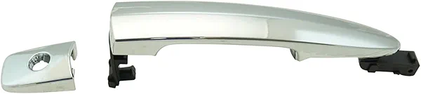 TRQ Front Left Exterior Door Handle Chrome Drivers Side Compatible with 2009-2014 Nissan Murano 2013-2018 Sentra