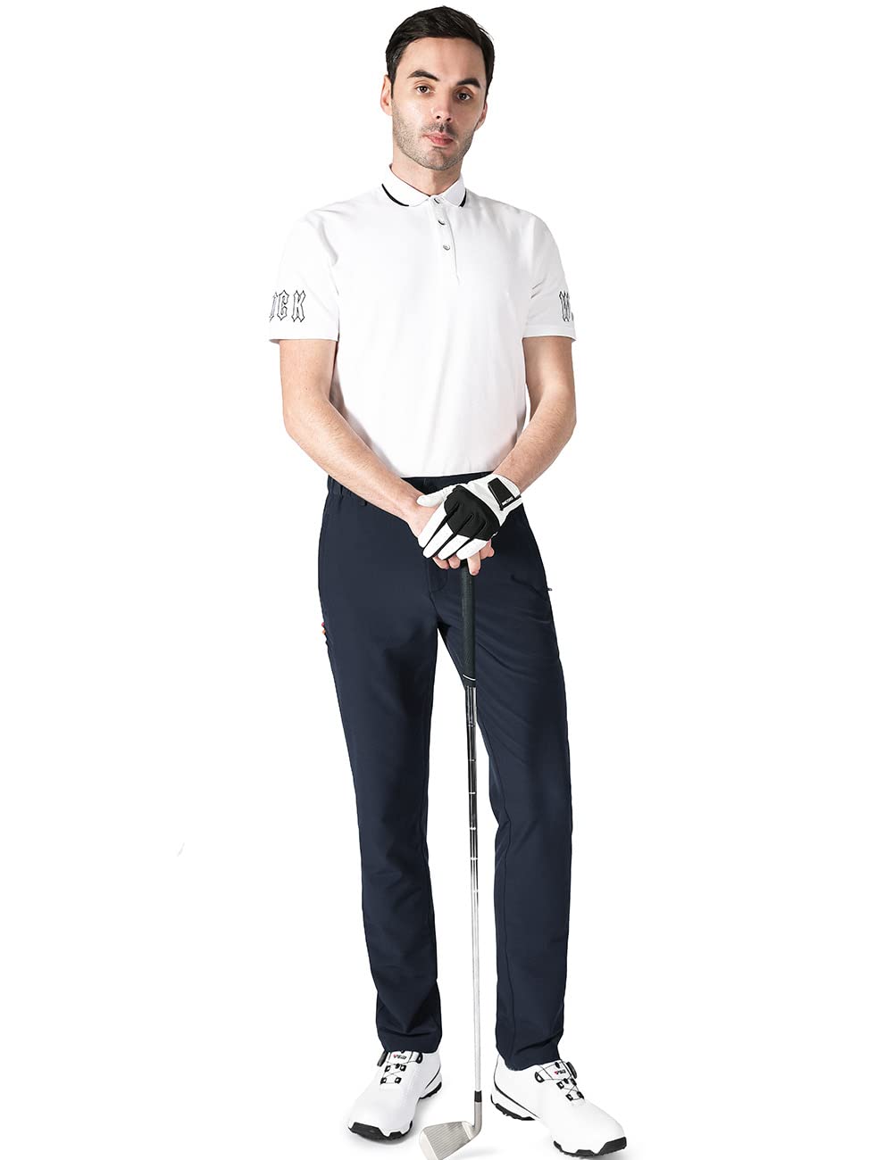 aoli ray Uomo Pantaloni da Golf Sportivi Slim Fit Impermeabile Leggeri Pants con Tasche Blu Navy Darkblue XL