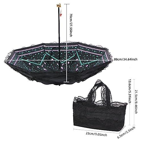 Graehn Princess Lace Ultraviolet-Proof Folding Umbrella Anti-Uv Dome Parasol #TOP2