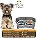 Neater Feeder Express Mess Proof Dog Bowls Elevated for Small Breeds Under 15 Lb, Made in USA, No Spill Raised Dog Food Bowl Stand, Stainless Steel Food and Water Bowl Set, Feeding Station, Grey