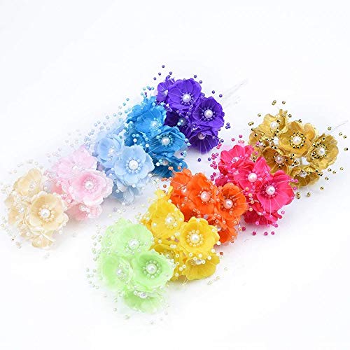 Ale-Van Art Flower for Decoration Pack of 36pc in Assorted 6 Colours(Tangle Flower)