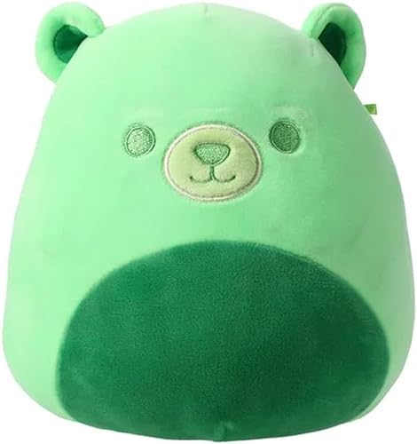 Squishmallow Oficial Kellytoy Food Squad - Peluche de postre coleccionable de animales suaves (GOBO oso de goma verde, 7 pulgadas)