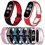 Th-Some 8 Pack Armband für Xiaomi Mi Band 5 – Silikon Sport Ersatzarmband Uhrenarmband,Color Silikon Fitness Ersatzbänder Smart Verstellbaren Armband für Xiaomi Mi Band 5