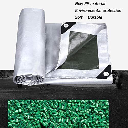Bâche imperméable très résistante 180 g/m² Gris/Vert armée - Feuille de Sol en PE Feuille de bâche Couverture Balcon Camion extérieur Protection Solaire Anti-Pluie Auvent de Toit R – Image 3