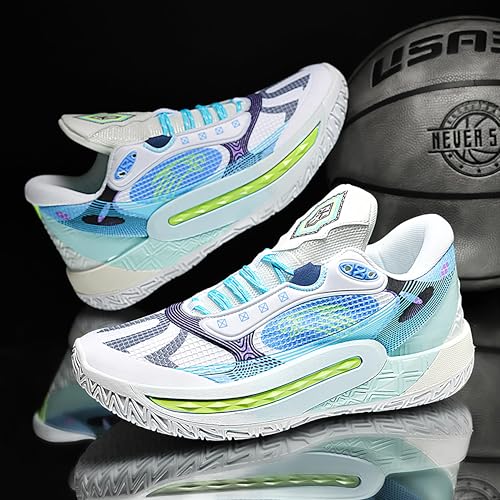 Image of Men's High-Top Basketball Shoes Anti-Slip and Wear-Resistant Soles Running Shoes Graffiti Design Fashionable Sports Shoes