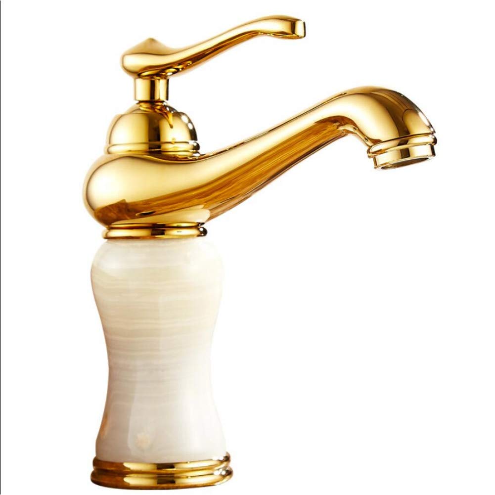 Grifo de cuenca de latón dorado LWX para evitar goteos en lavabos modernos 1