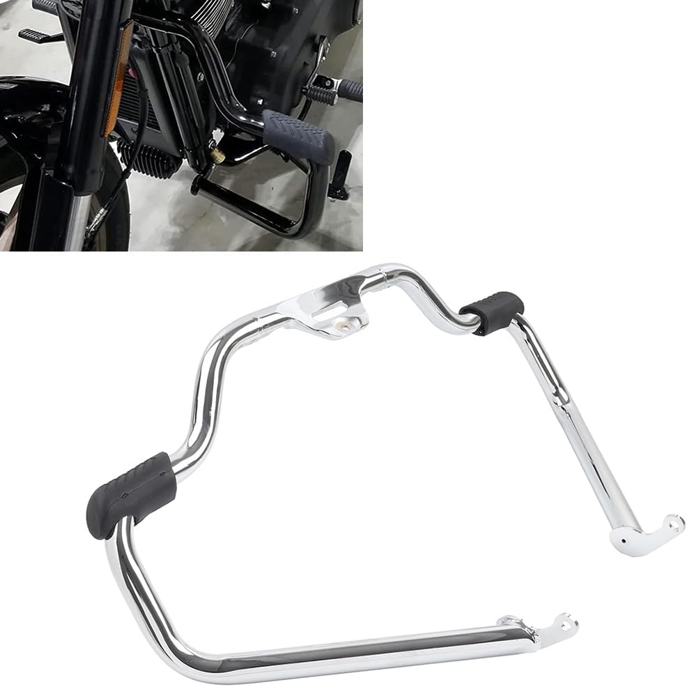 Cnwaga3 1 Pc 1.25" Steel Highway Crash Bar Front Guard GTY-1823 Chrome for Harley Fat Bob 114 FXFBS 2018-2023, for Harley Fat Boy 114 FLFBS 2018-2024