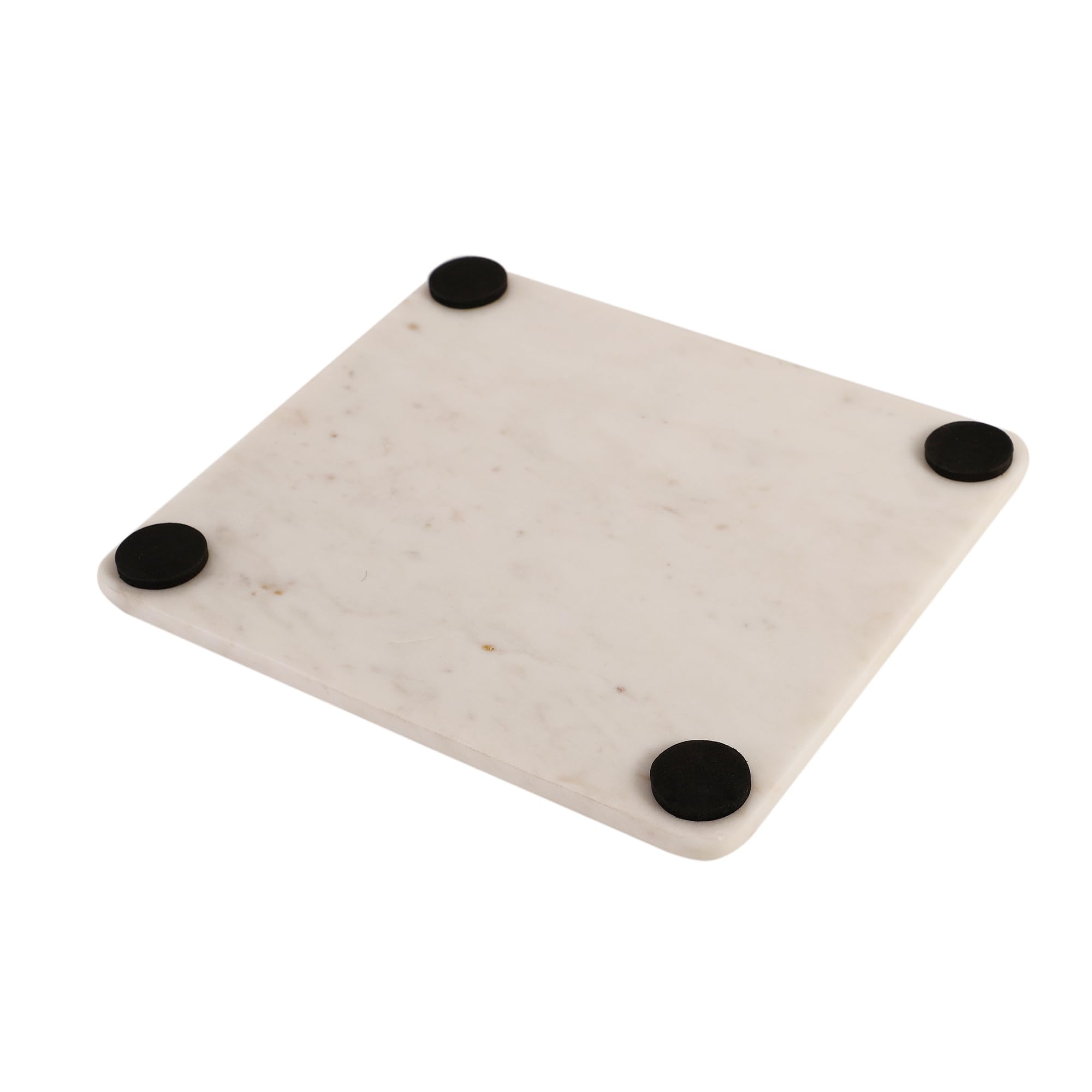 NikkisPride Indian Made Premium Marble Square Cheese Platter with Cheese Knife Combo || Elegant Serving Board || Cheese Board, Standard Size 20 cm x 20 cm 4