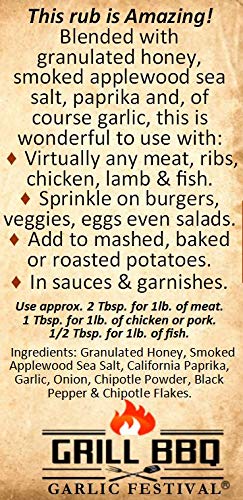 Miniatura 3 de Garlic Festival Foods Salsa de ajo, chipotle, lima y barbacoa, 13.5 oz.