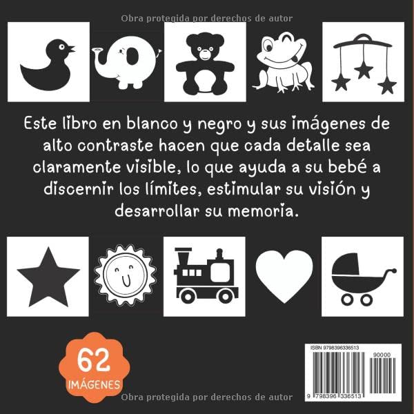 Miniatura 2 de Libro de Contrastes Blanco y Negro Para Recien Nacidos Imágenes Contrastadas Para Bebés de 0 a 12 Meses - Estimulación visual y Despertar Sensorial