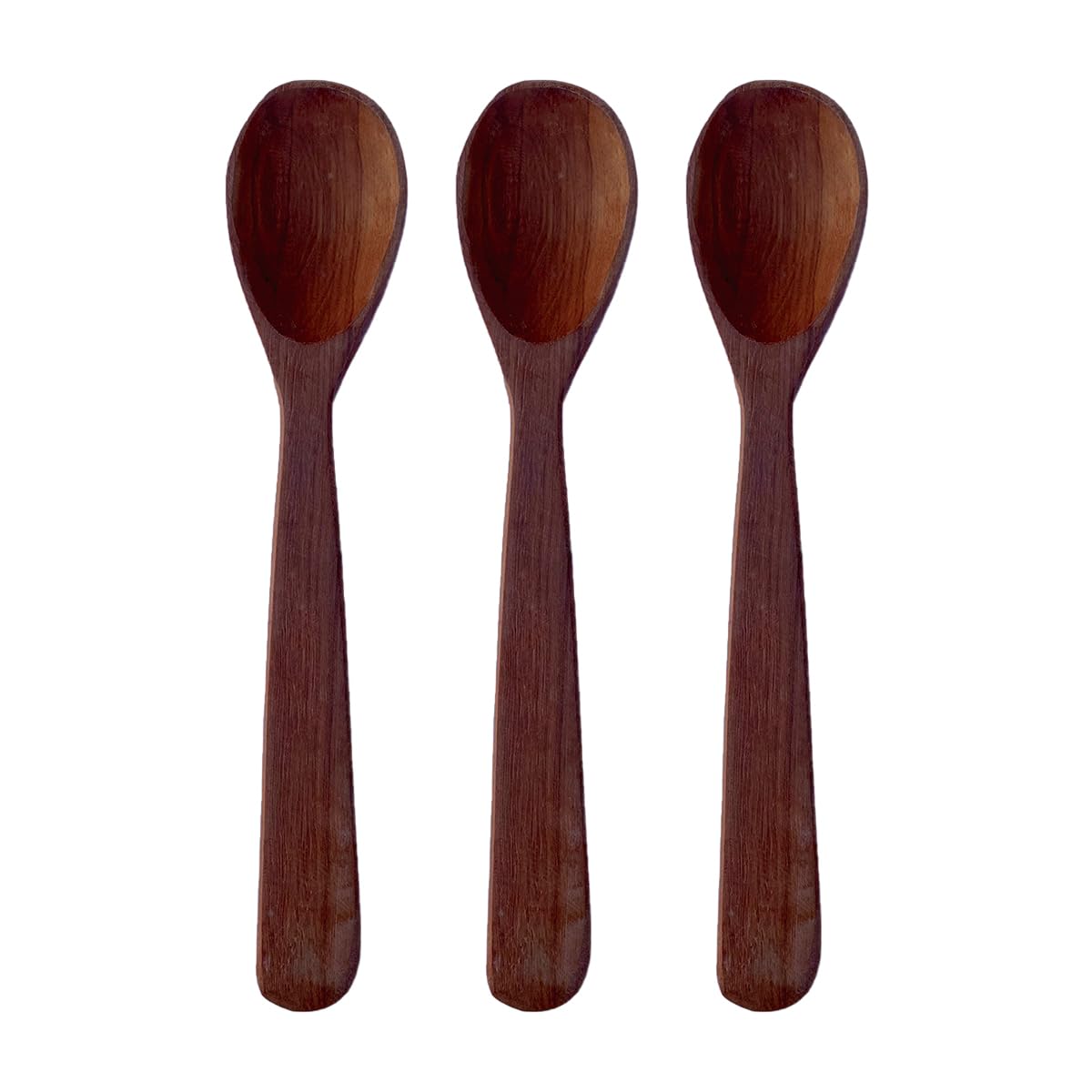 Kit 3 colher de pau para arroz média 23CM em madeira maciça