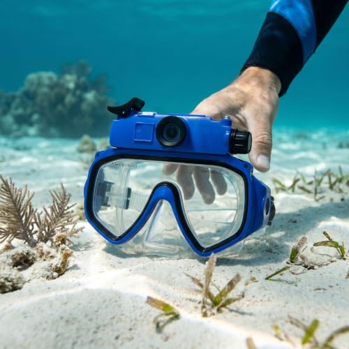 Gafas de buceo con cámara 2K para hacer snorkel y grabar arrecifes a 30m 4