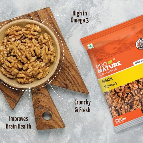 Image of Pro Nature 100% Organic Walnuts, 200G, Dry Fruit (Pack of 3)
