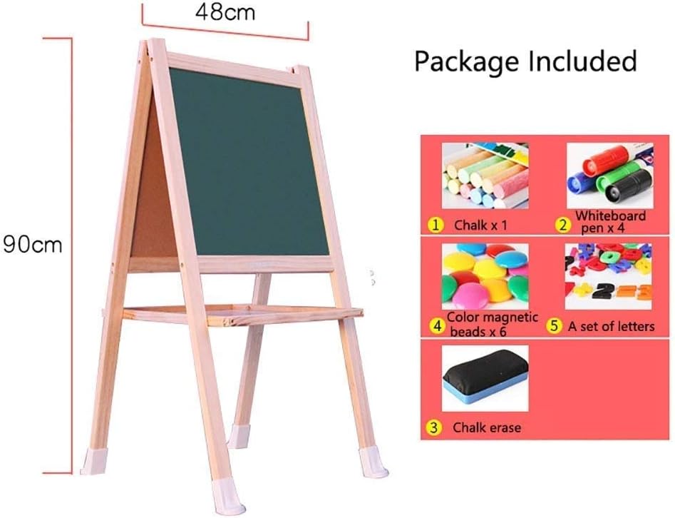 Drawing Board - Double-Sided Magnetic Small Blackboard Can Be Raised and Lowered Easel Bracket