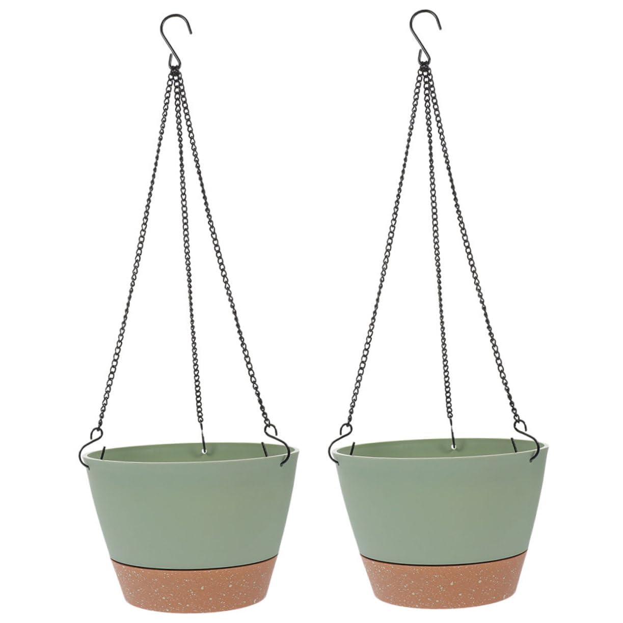 Pots de fleurs suspendus plastique pour balcon et plantes intérieur extérieur avec crochets