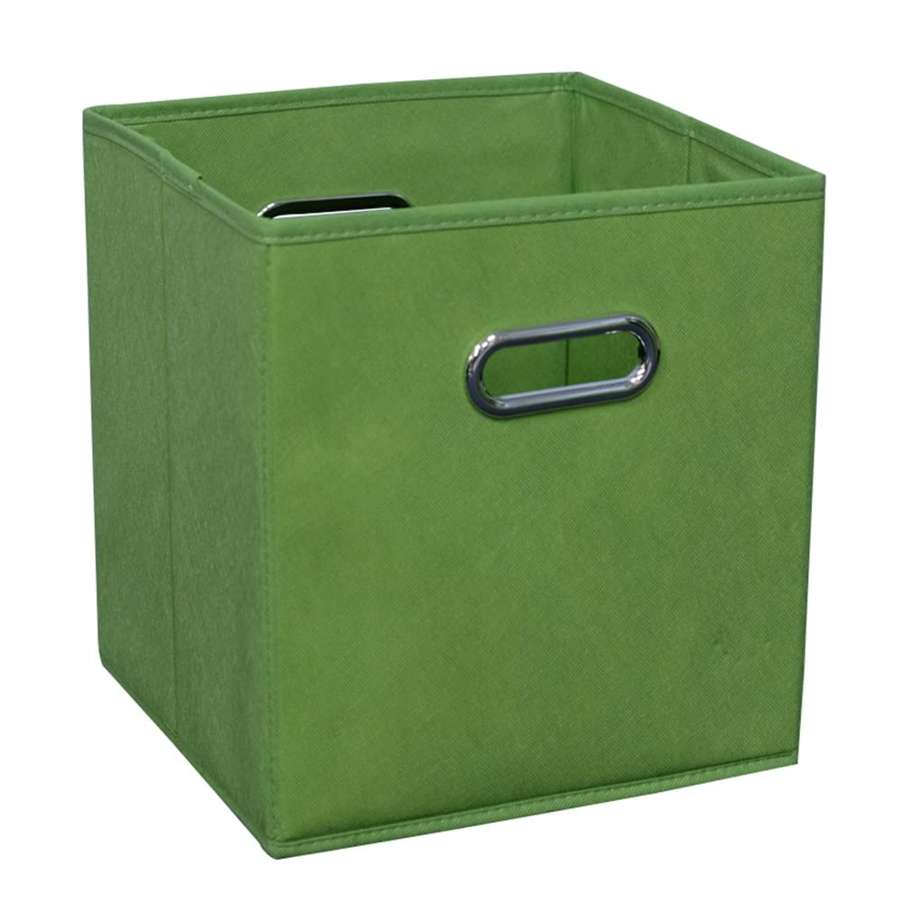 ETRGFTHU Clothes Storage Box Household Non-woven Finishing Large Capacity Foldable Under-bed Sundries Storage Wardrobe Storage Basket(Green)