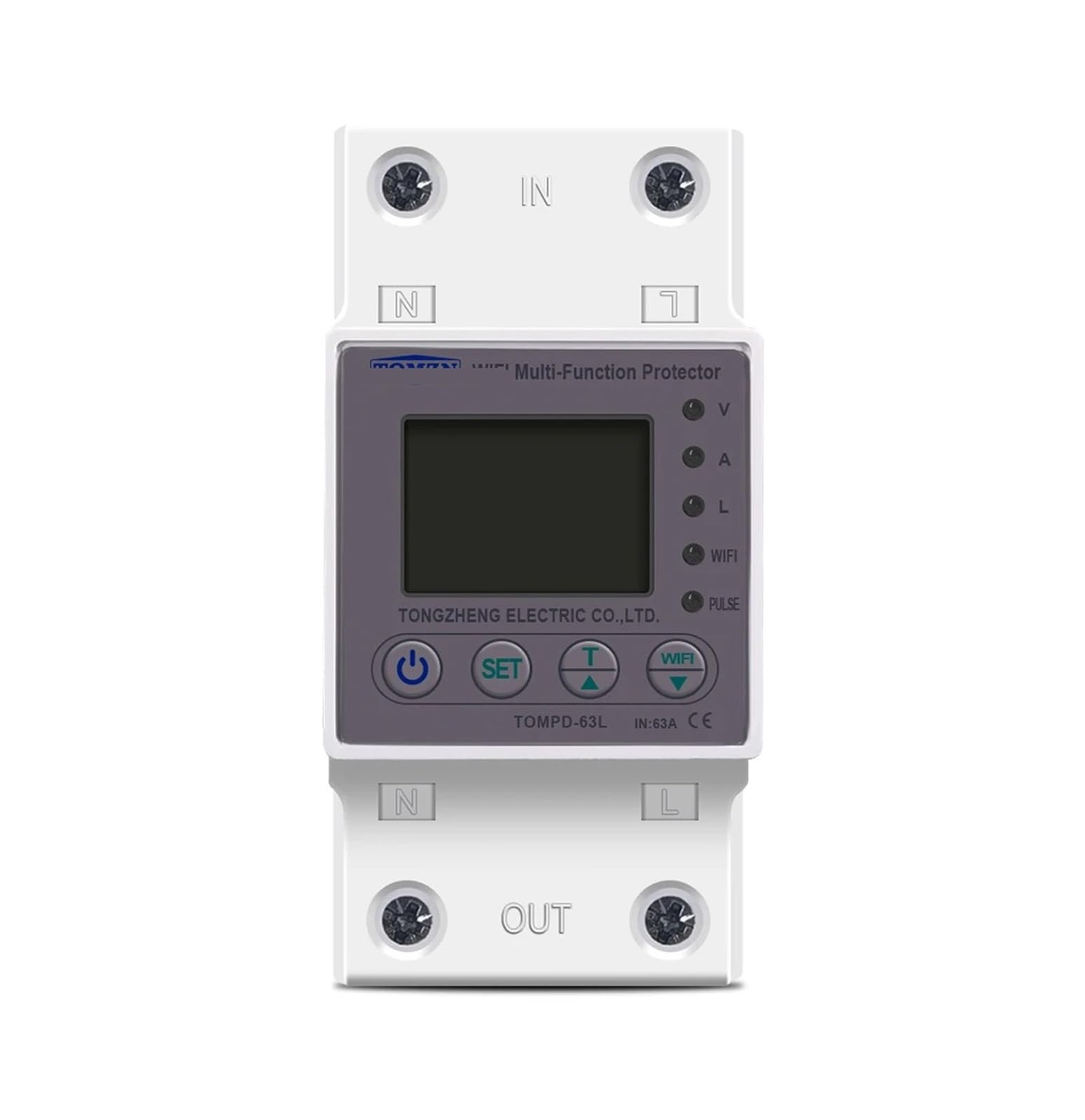 Compteur de kilowattheures 63A avec protection fuites et tension - 4