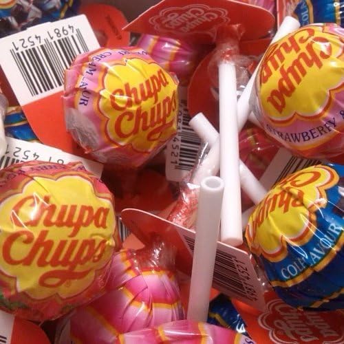 ChupaChups- 30 Lollipops Assorted Flavours Share Size Sweets lollies
