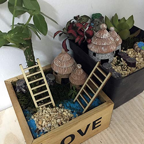 Tophappy Mini Ladders Fairy Garden Accessories ,Wood Step Ladder Set Micro Landscape Accessories For Diy Dollhouse Décor (10 Pcs Ladder) #TOP6