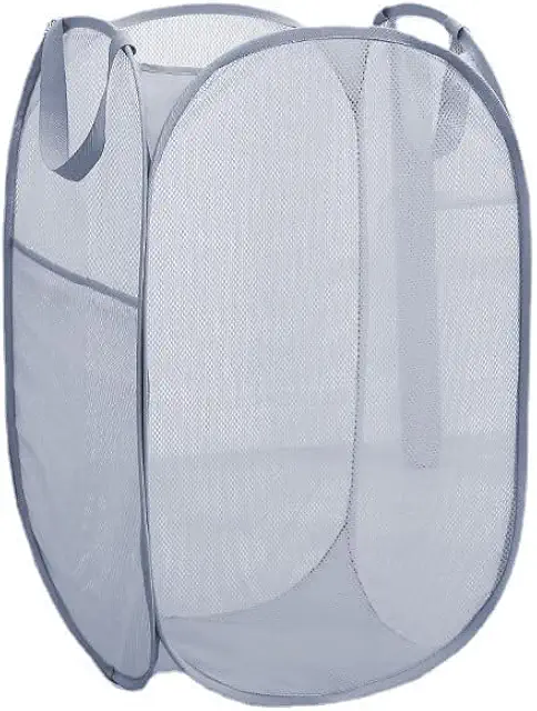 Cesto Plegable para Juguetes y Ropa Suciac con Asa, Almacenamiento Portátil Gris