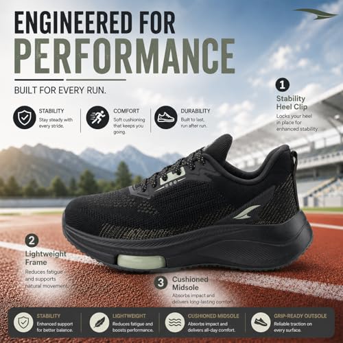 Image of ASIAN Titan-16 Men's Running Shoes | Lightweight Knit Mesh Upper | Breathable Airflow Design | EVA Grip Sole Comfortable Daily Use