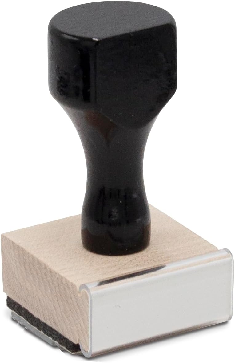 Infusion Traditional Wood Stamp with Black Wood Handle (1" x 1")