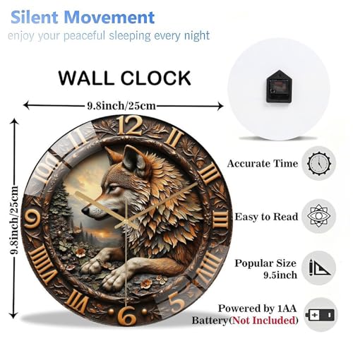Reloj de pared redondo de vidrio templado 12 pulgadas miniatura 3