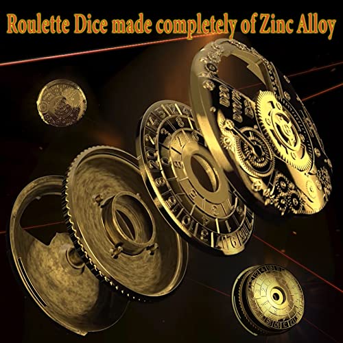 7-In-1 Roulette Dice Dnd Dice Dungeons And Dragons Metal Hollow Role Playing Dice D4, D6, D8, D10, D12, D20 And D% With Gift Box For Shadowrun, Pathfinder, Savage World, Warhammer And Rpg Dice Games #TOP3