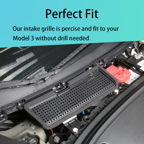 Ezmech Air Intake Grille Protection Cover Compatible With Tesla Model 3 2021-2023 , Air Conditioning Grill , Intake Vent Protection , Inlet Cover , Net #TOP4