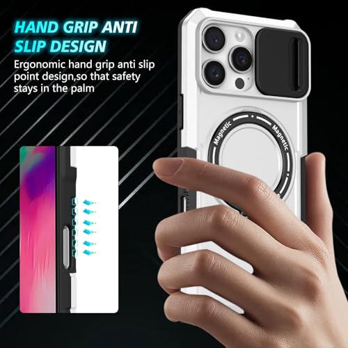 Funda Samsung S25 Ultra antichoque con soporte trasero para evitar caídas blancas 2