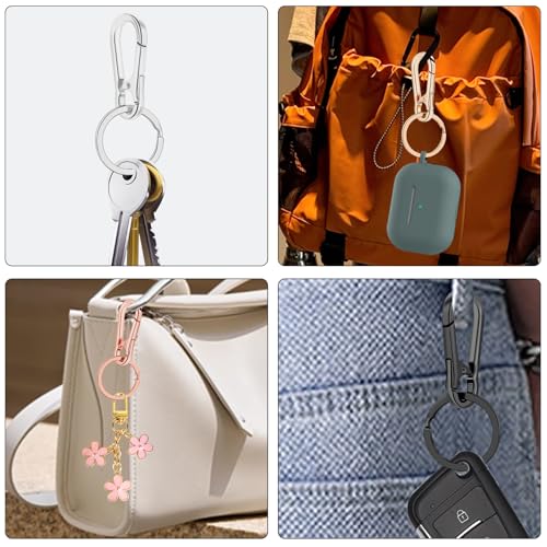 Metal Keychains for Women Men, Key Chain Ring Clip Holder Organizer for Home Car, Cut Keyring Accessories4