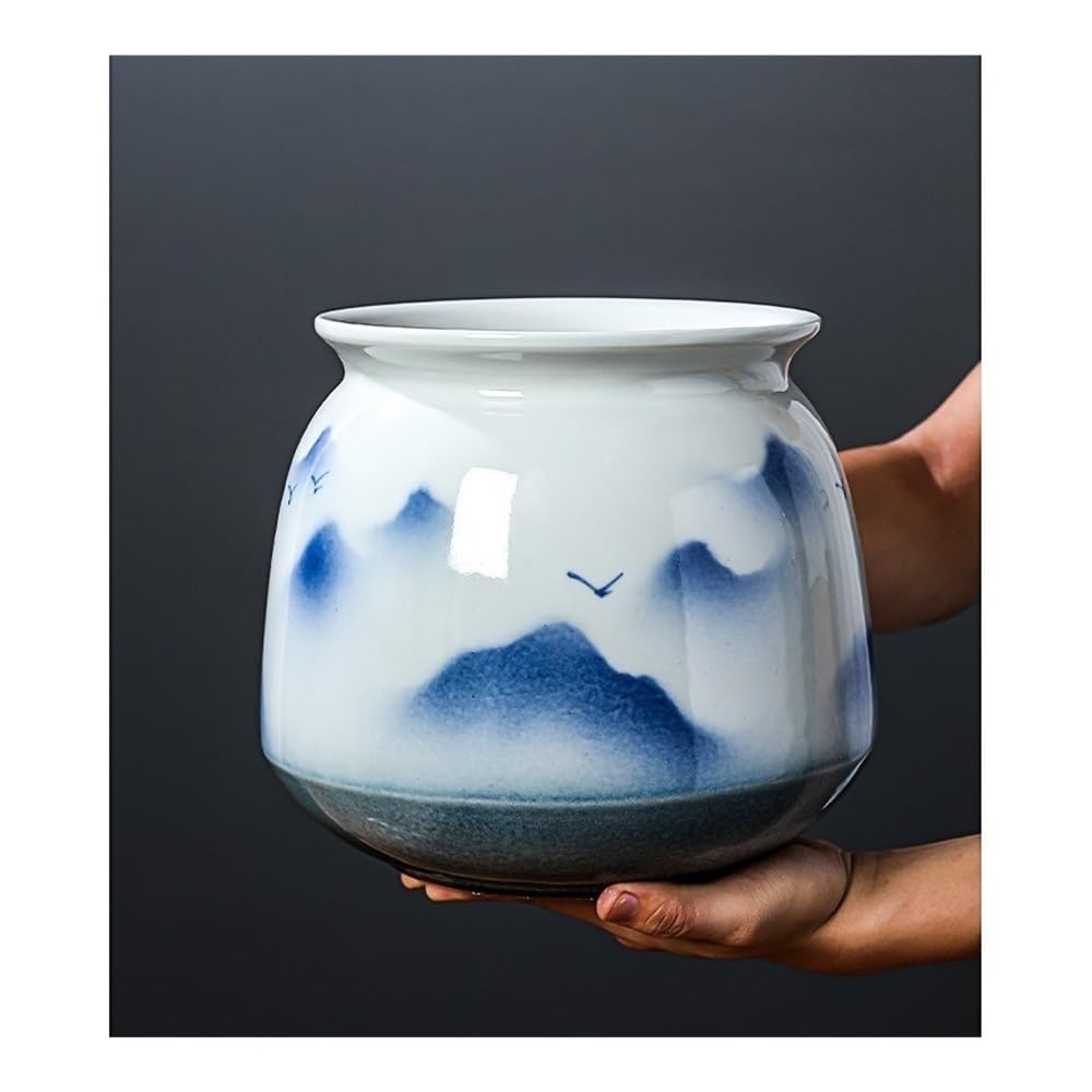 Sadzarka Doniczka ceramiczna Jingdezhen, salon, klasyczny ręcznie malowany krajobraz