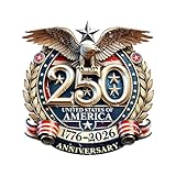 LKW-Sticker und Aufkleber | 1776-2026 250 Jahre Jubiläumsaufkleber | Fensteraufkleber für Personenkraftwagen - für Laptops, Schließfächer, Wände, Werkzeugkästen, Lastwagen, Kühlschränke und Fenster